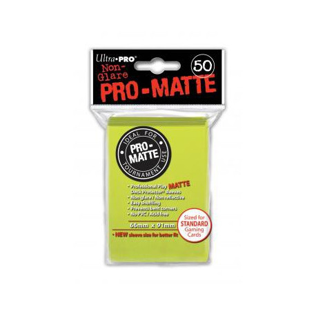 Ultra pro - Pro-Matte Standard Deck Protectors Sleeves 50ct  - Bright Yellow