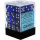 Chessex D6 Brick 12mm Translucide Dice (36) - Blue
