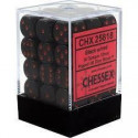 Chessex - D6 Brick 12mm Opaque Dice (36) - Black / Red
