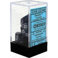 Chessex - Polyhedral 7-Die Set Speckled Dice (36) - Stealth