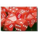 Chessex - Polyhedral 7-Die Set Opaque Dice (36) - Red / White