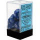 Chessex - Polyhedral 7-Die Set Opaque Dice (36) - Blue / White