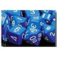 Chessex - Polyhedral 7-Die Set Opaque Dice (36) - Blue / White
