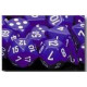 Chessex - Polyhedral 7-Die Set Opaque Dice (36) - Purple / White