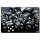 Chessex - Polyhedral 7-Die Set Opaque Dice (36) - Black / White