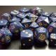 Chessex - Polyhedral 7-Die Set Opaque Dice (36) - Dusty Blue / Gold