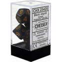 Chessex - Polyhedral 7-Die Set Opaque Dice (36) - Black / Gold