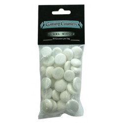 Gaming Counters - Pearl White, 30ct