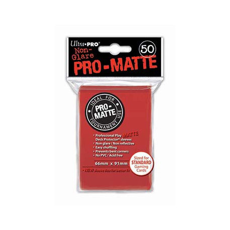 Ultra Pro - Pro-Matte Standard Deck Protectors 50ct Sleeves - Red