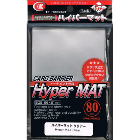 KMC - Hyper Mat Standard 80ct Sleeves - Clear
