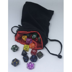 Big Velvet Bag o' Dice (12x20cm bag, 30 dice)
