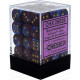 Chessex D6 Brick 12mm Gemini Dice (36) - Blue-Purple / Gold