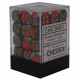 Chessex D6 Brick 12mm Gemini Dice (36) - Orange-Steel / Gold