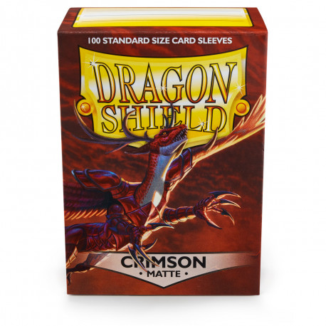 Dragon Shield - Matte 100 Sleeves - Crimson 'Logi'