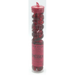 Chessex - Glass Gaming Stones Tube (40+) - Crystal Red