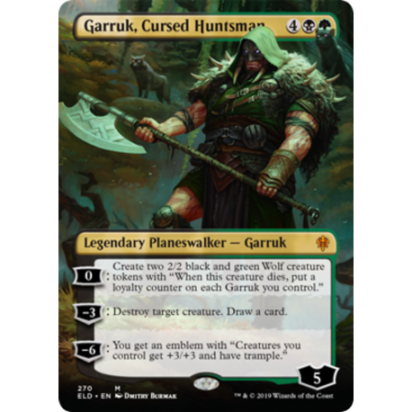 Garruk, Cursed Huntsman (Borderless) - Foil
