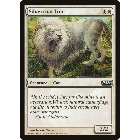 Lion à fourrure argentée - Foil