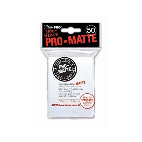 Ultra Pro - Pro-Matte Standard Deck Protectors 50ct Sleeves - White