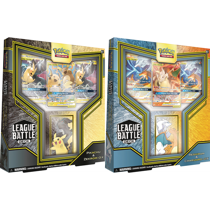 Pokemon Decks Combat De Ligue Pikachu Et Zekrom Gx Reshiram Et Dracaufeu Gx Set The Mana Shop