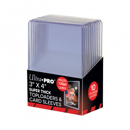 Ultra Pro - Super Thick Toploader 130PT with Thick Card Sleeves (10x)