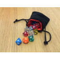 Small Velvet Bag o' Dice (9x10cm bag, 20 dice)