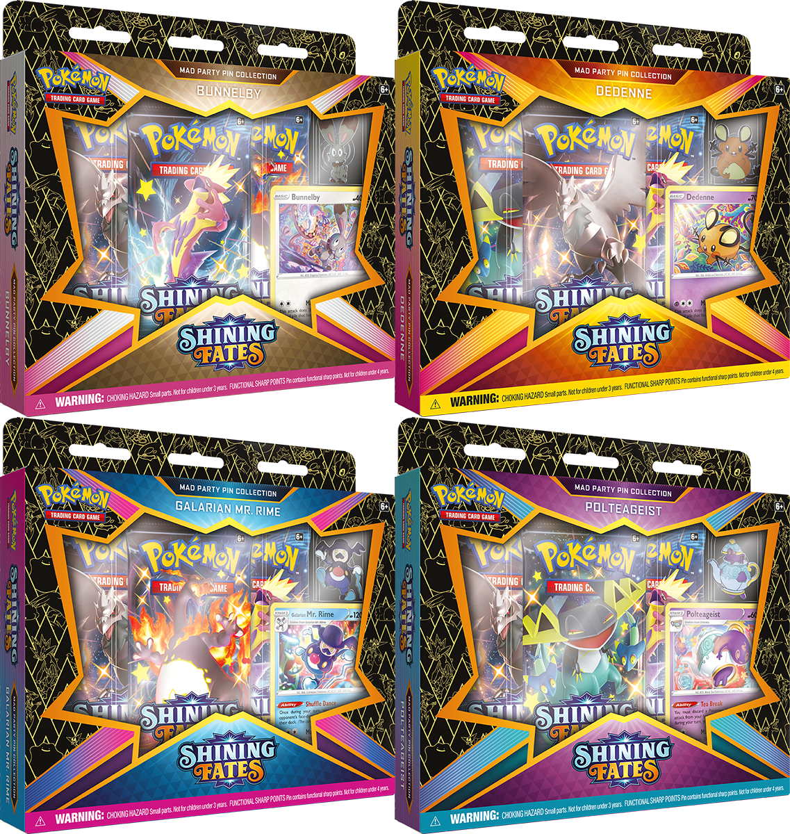 for sale online Shining Fates Mad Party Pin Collections Box Pokémon TCG Bunnelby 