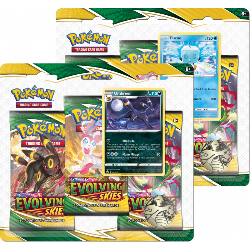 Pokemon - SWSH7 Evolving Skies - 3-Pack Blister Set - The Mana Shop