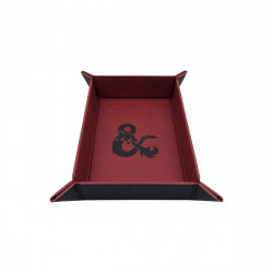 Ultra Pro - Dungeons & Dragons Foldable Dice Rolling Tray - Black and Red