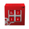 Ultra Pro - Dungeons & Dragons Heavy Metal D6 Dice Set - Red and White