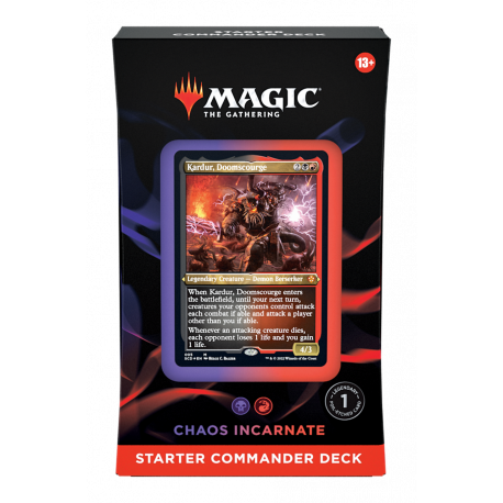 Commander-Starter-Deck 2022 - Das personifizierte Chaos (Schwarz-Rot)