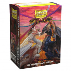 Dragon Shield - Brushed Art 100 Sleeves - Valentine Dragons 2023