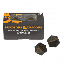 Ultra Pro - Dungeons & Dragons Heavy Metal D20 Dice Set - Realmspace