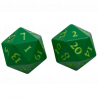Ultra Pro - Vivid Heavy Metal D20 2-Dice Set - Green