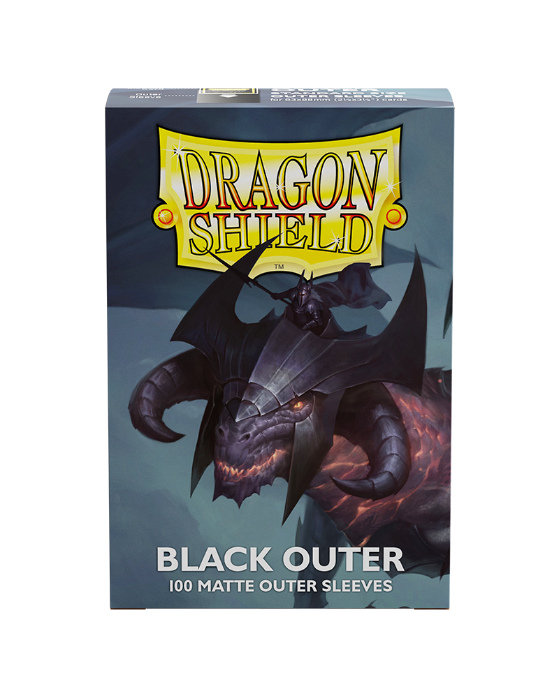 Dragon Shield - Outer 100 Sleeves - Black Matte - The Mana Shop