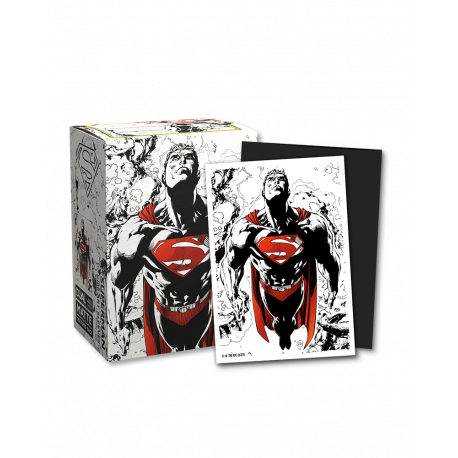 Dragon Shield - Dual Matte Art 100 Sleeves - Superman Core (Red/White)