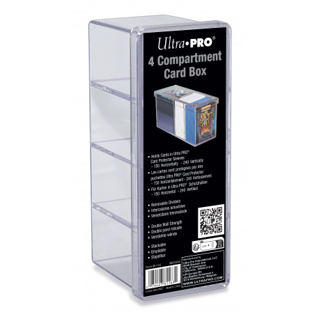 Ultra Pro - 4-Compartment Clear Card Box