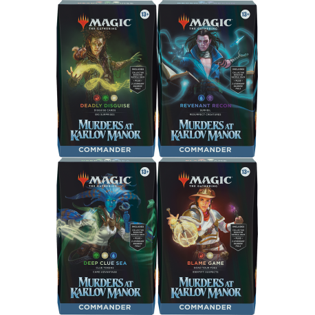 Magic: The Gathering - Murders at Karlov Manor - Commander Deck (Set of 4)  (PREORDER) - Game Nerdz