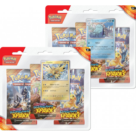 Pokemon - SV08 Surging Sparks - 3-Pack Blister Set