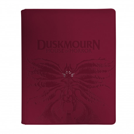 Ultra Pro - Duskmourn 9-Pocket Premium Zippered PRO-Binder - Creepy Leather-Bound Set Symbol