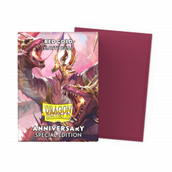 Dragon Shield - Dual Matte 100 Sleeves - 25th Special Edition (Red/Gold)