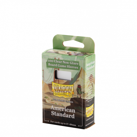 Dragon Shield - Clear/Non-Glare Board Game Sleeves - American Standard