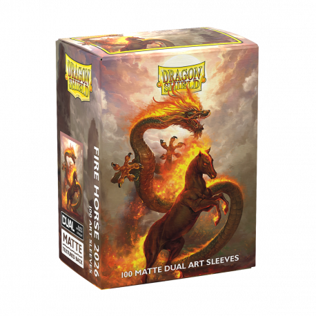 Dragon Shield - Dual Matte Art 100 Sleeves - Fire Horse 2026
