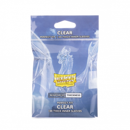Dragon Shield - Perfect Fit Thick Inner 100 Sleeves - Clear