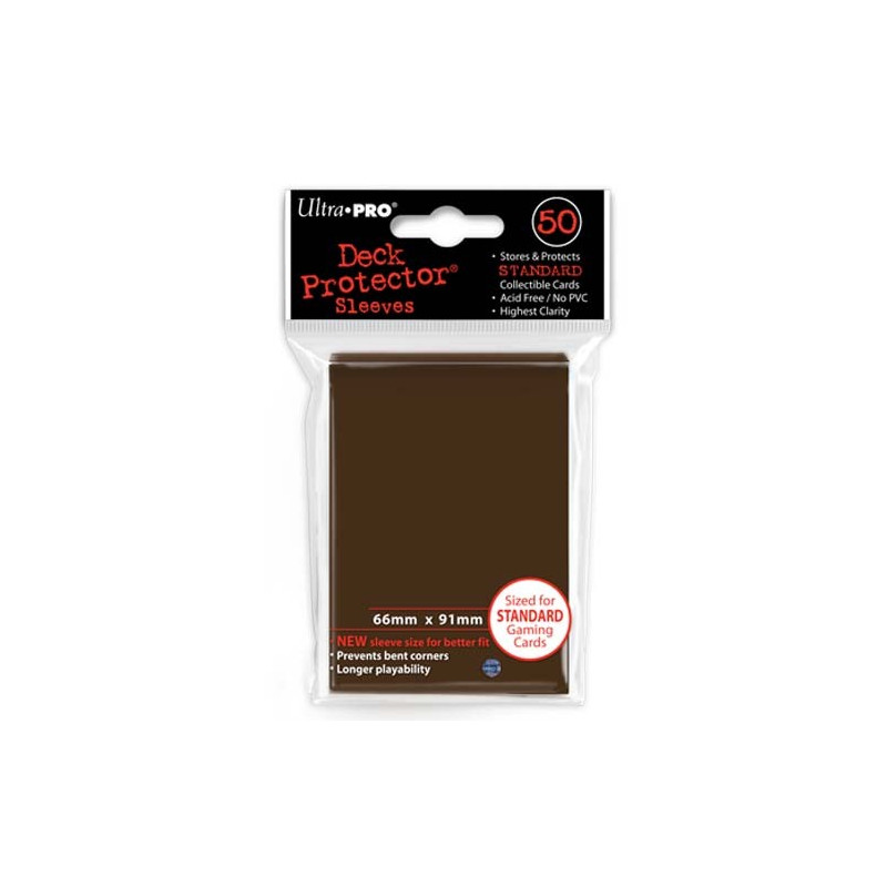 50 ULTRA PRO Deck Protector Card Sleeves Magic Pokemon Standard 84027 Brown 