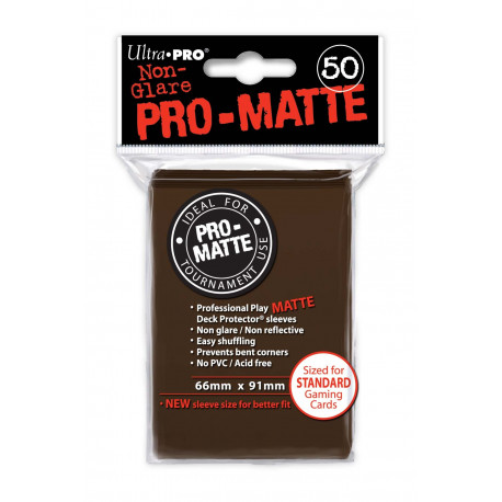 Ultra Pro - Pro-Matte Standard Deck Protectors 50ct Sleeves - Brown